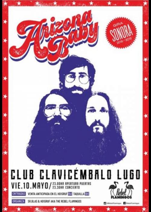 Cartel de Concierto de Arizona Baby en Lugo
