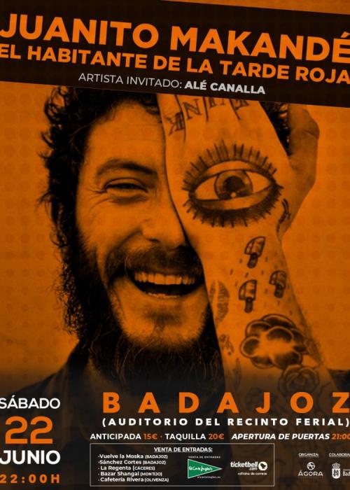 Cartel de Concierto de Juanito Makandé en Badajoz