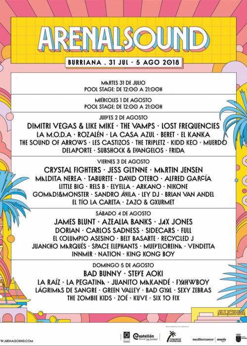 Cartel de Arenal Sound 2018