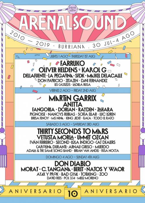 Cartel de Arenal Sound 2019