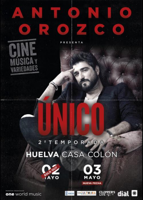 Cartel de Concierto de Antonio Orozco en Huelva