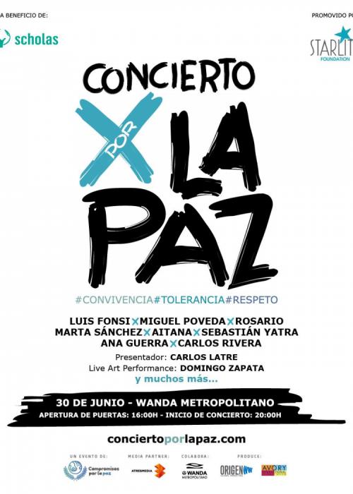 Cartel de Concierto por la paz 2019