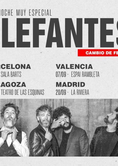 Cartel de Concierto de Elefantes en Barcelona