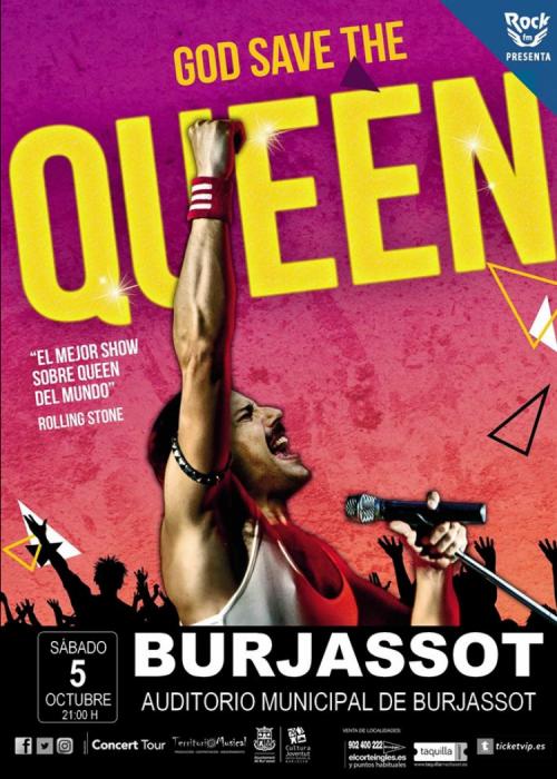 Cartel de Concierto de God Save The Queen en Burjassot
