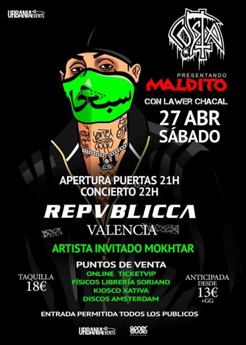 Cartel de Concierto de Costa en Valencia