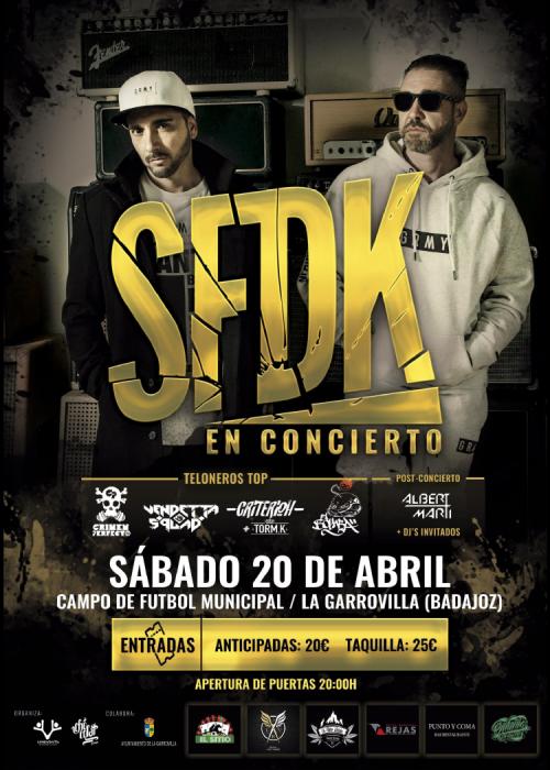 Cartel de Concierto de SFDK en La Garrovilla