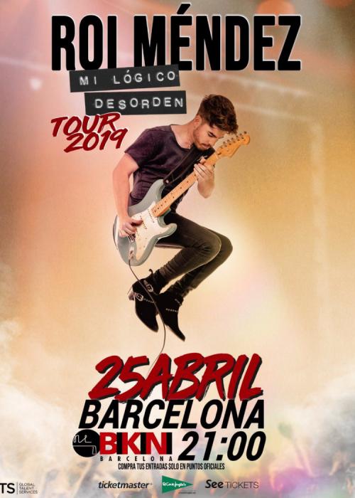 Cartel de Concierto de Roi Méndez en Barcelona