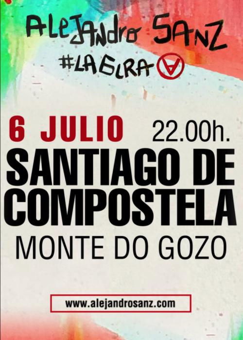Cartel de Concierto de Alejandro Sanz en Santiago de Compostela