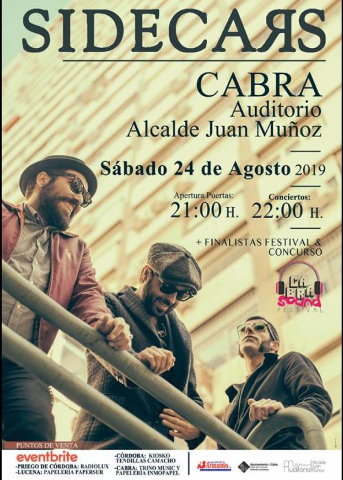 Cartel de Concierto de Sidecars en Cabra