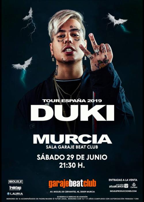 Cartel de Concierto de DUKI en Murcia