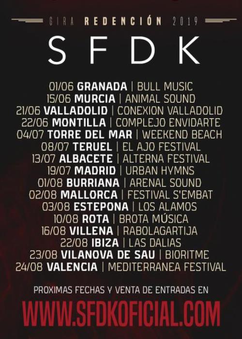 Cartel de Concierto de SFDK en Ibiza (Eivissa)
