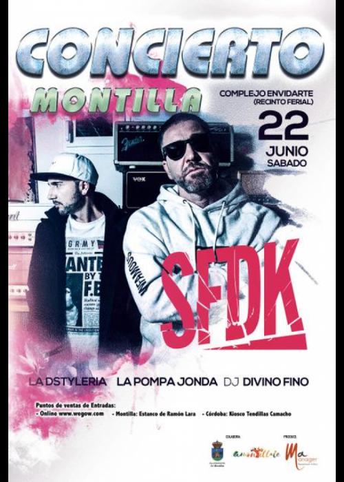 Cartel de Concierto de SFDK en Montilla