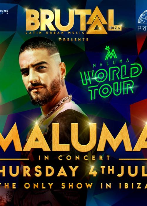Cartel de Concierto de Maluma en Sant Antoni de Portmany