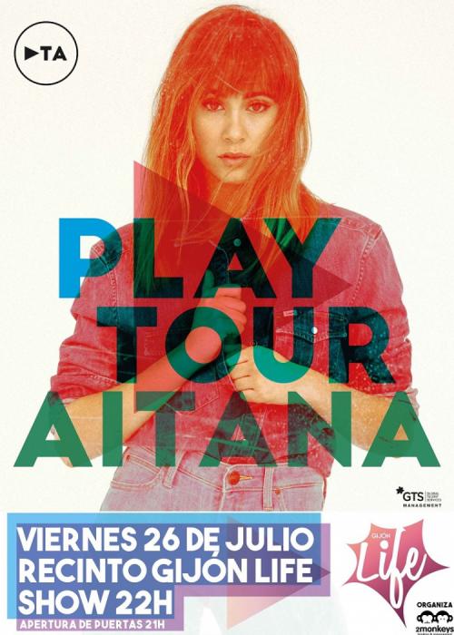 Cartel de Concierto de Aitana en Gijón