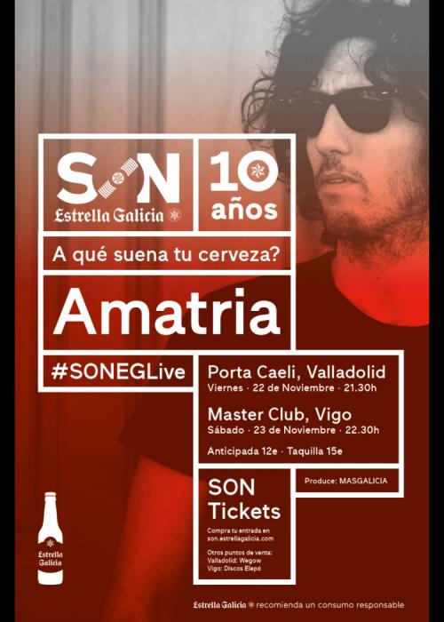Cartel de Concierto de Amatria en Valladolid