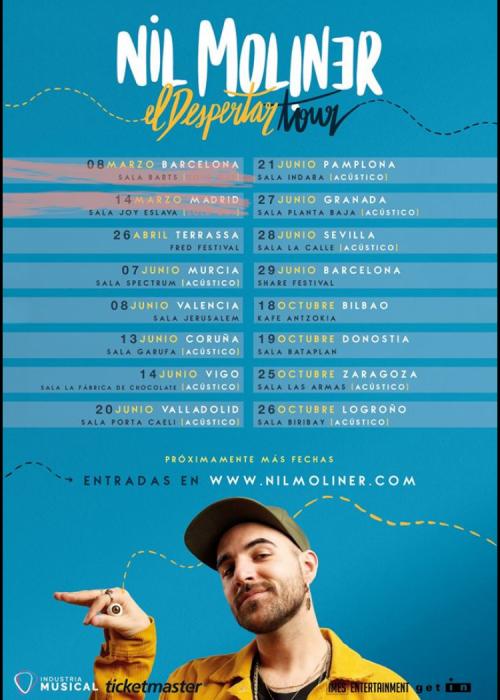 Cartel de Concierto de Nil Moliner en Donostia-San Sebastián