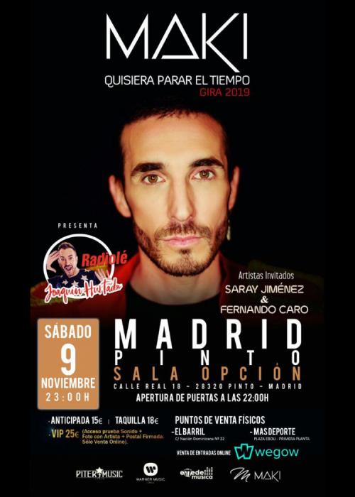 Cartel de Concierto de Maki en Pinto
