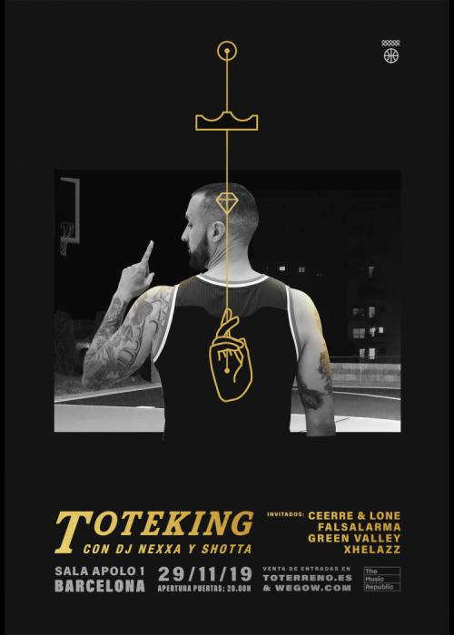 Cartel de Concierto de Toteking en Barcelona