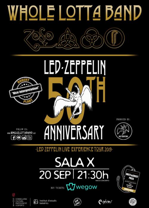 Cartel de Concierto de Whole Lotta Band en Sevilla