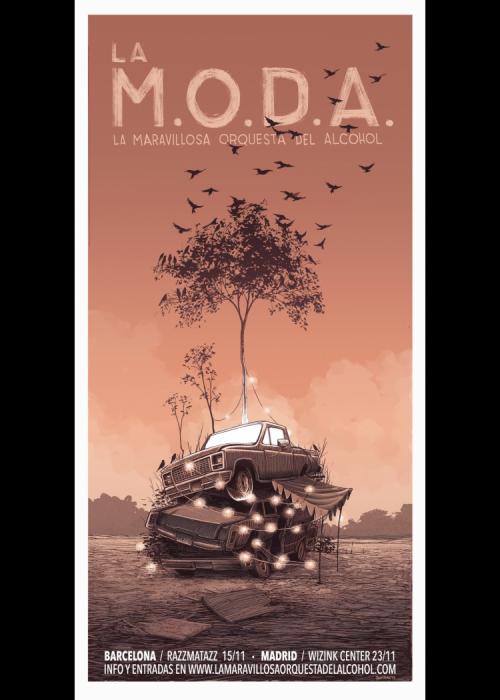 Cartel de Concierto de La M.O.D.A. en Barcelona