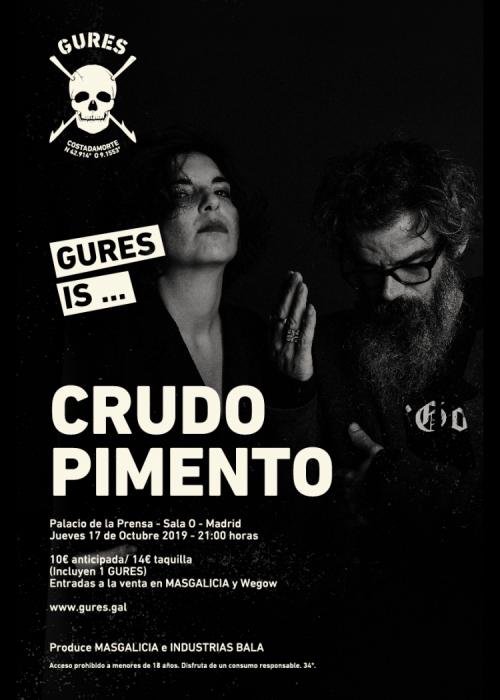 Cartel de Concierto de Crudo Pimiento en Madrid