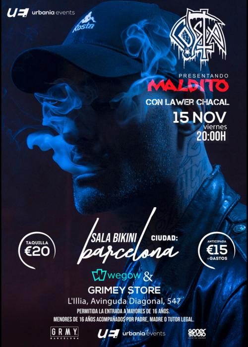 Cartel de Concierto de Costa en Barcelona
