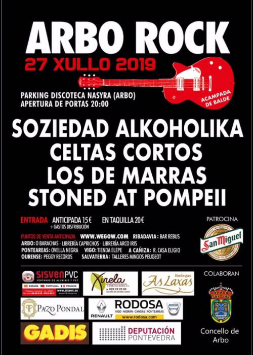 Cartel de Arbo Rock 2019