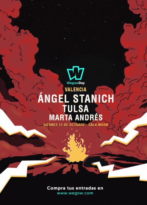 Cartel de Concierto de Ángel Stanich + Tulsa en Valencia