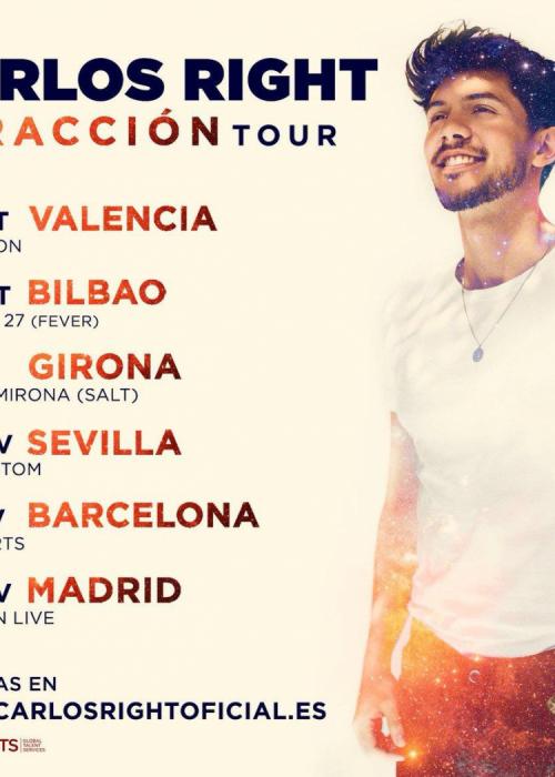 Cartel de Concierto de Carlos Right en Madrid