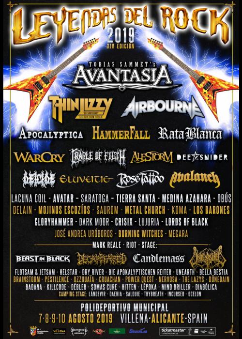 Cartel de Leyendas del Rock 2019