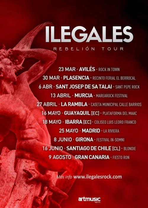 Cartel de Concierto de Ilegales en Castellón de la Plana