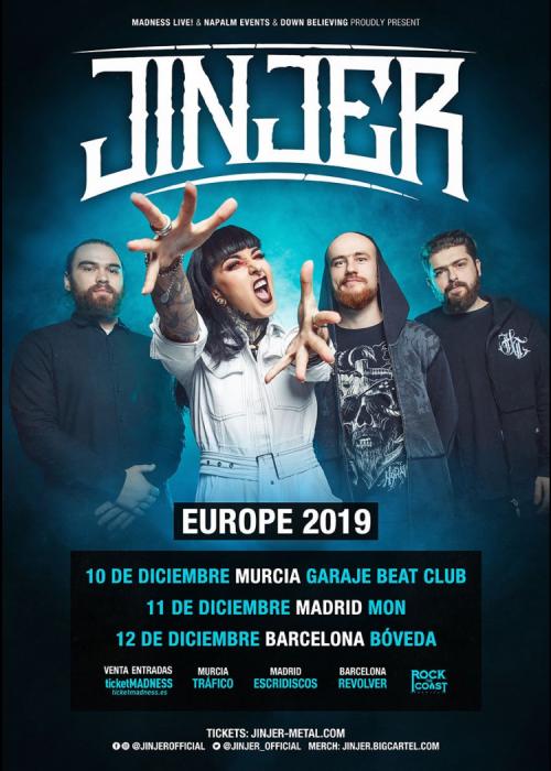 Cartel de Concierto de Jinjer en Murcia