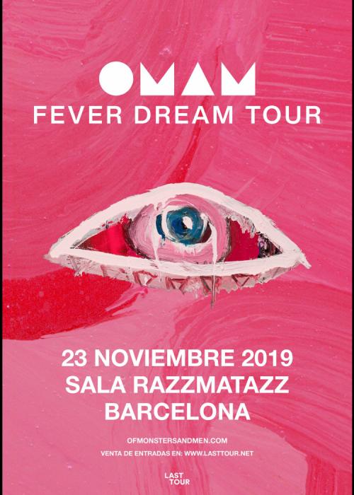 Cartel de Concierto de Of Monsters and Men en Barcelona