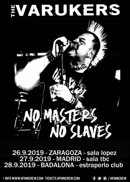 Cartel de Concierto de The Varukers en Madrid