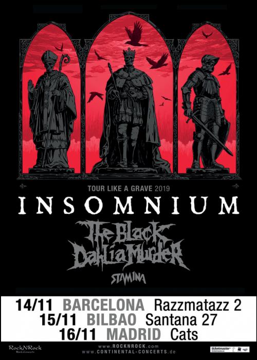 Cartel de Concierto de Insomnium + The Black Dahlia Murder + Stam1na en Madrid