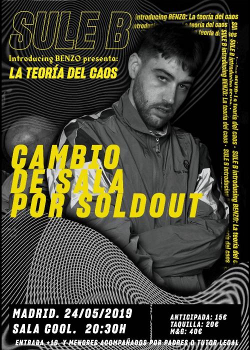 Cartel de Concierto de Sule B en Barcelona