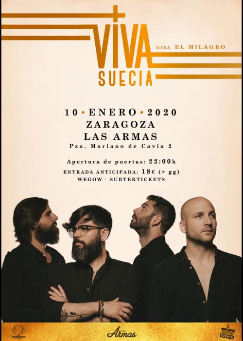 Cartel de Concierto de Viva Suecia en Zaragoza