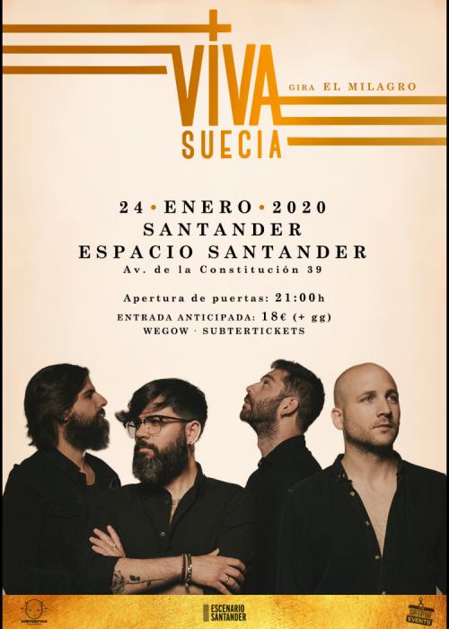 Cartel de Concierto de Viva Suecia en Santander