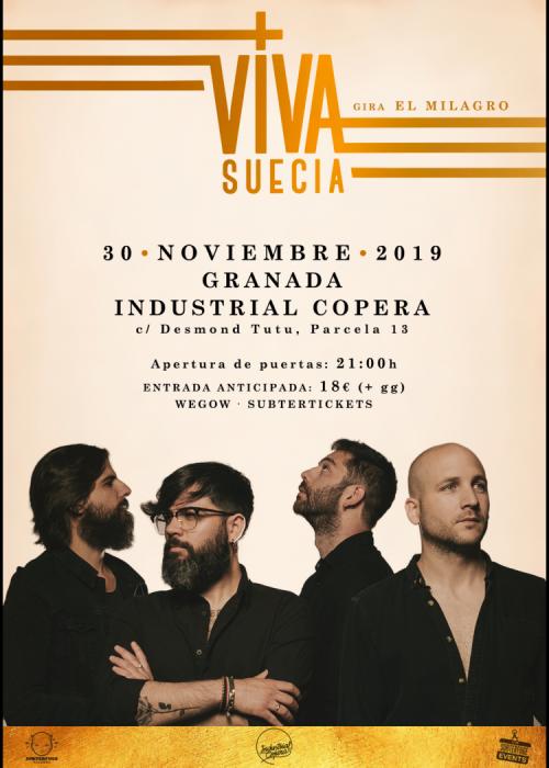 Cartel de Concierto de Viva Suecia en Granada