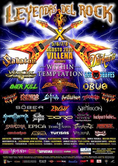 Cartel de Festival Leyendas del Rock 2015