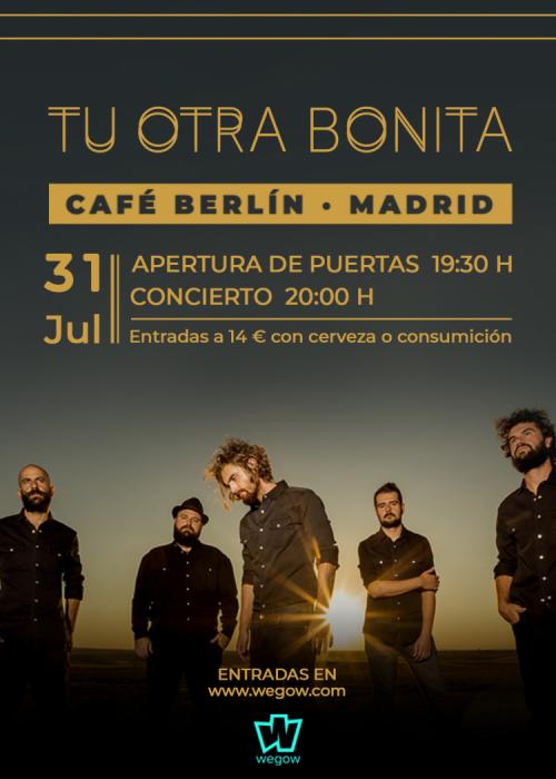Cartel de Concierto de Tu Otra Bonita en Madrid