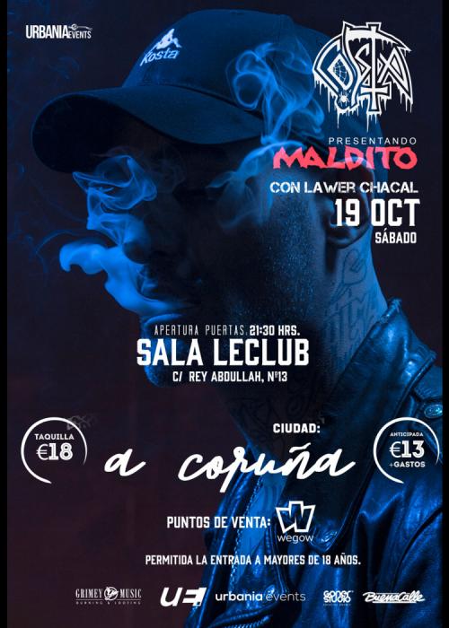 Cartel de Concierto de Costa en A Coruña