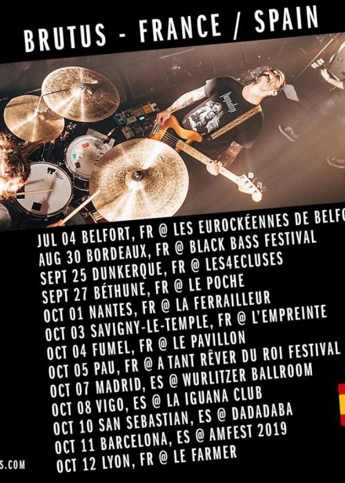 Cartel de Concierto de Brutus en Vigo