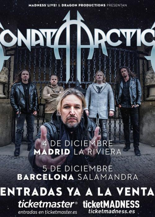 Cartel de Concierto de Sonata Arctica en L'Hospitalet de Llobregat