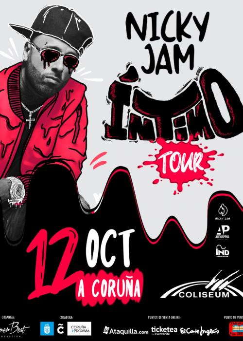 Cartel de Concierto de Nicky Jam en A Coruña