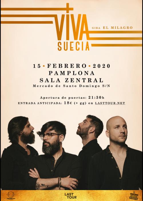 Cartel de Concierto de Viva Suecia en Pamplona/Iruña