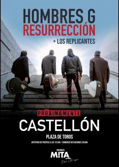 Cartel de Concierto de Hombres G en Castellón de la Plana