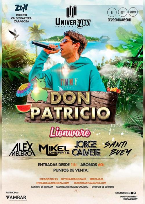 Cartel de Concierto de Don Patricio en Zaragoza