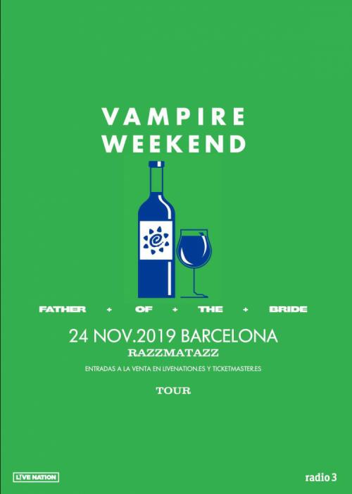 Cartel de Concierto de Vampire Weekend en Barcelona