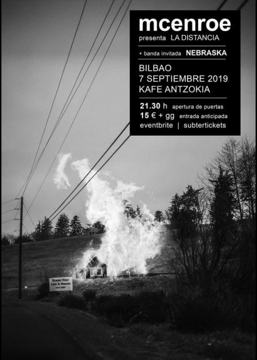 Cartel de Concierto de McEnroe + Nebraska en Bilbao